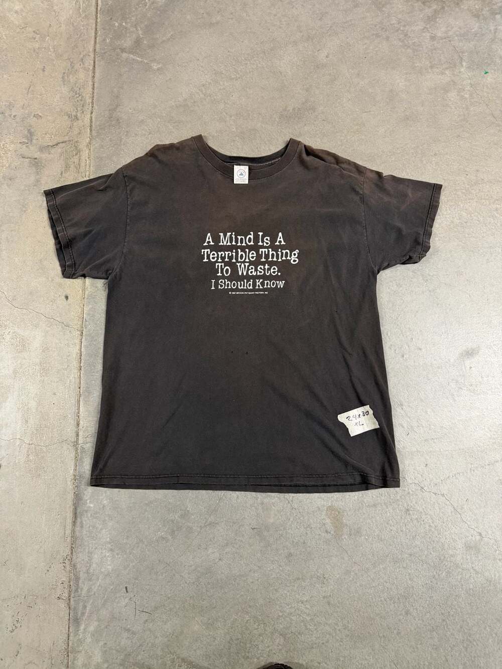 Vintage 1997 Brooklyn A Mind Is A Terrible Thing To Waste. I Should Know T-Shirt